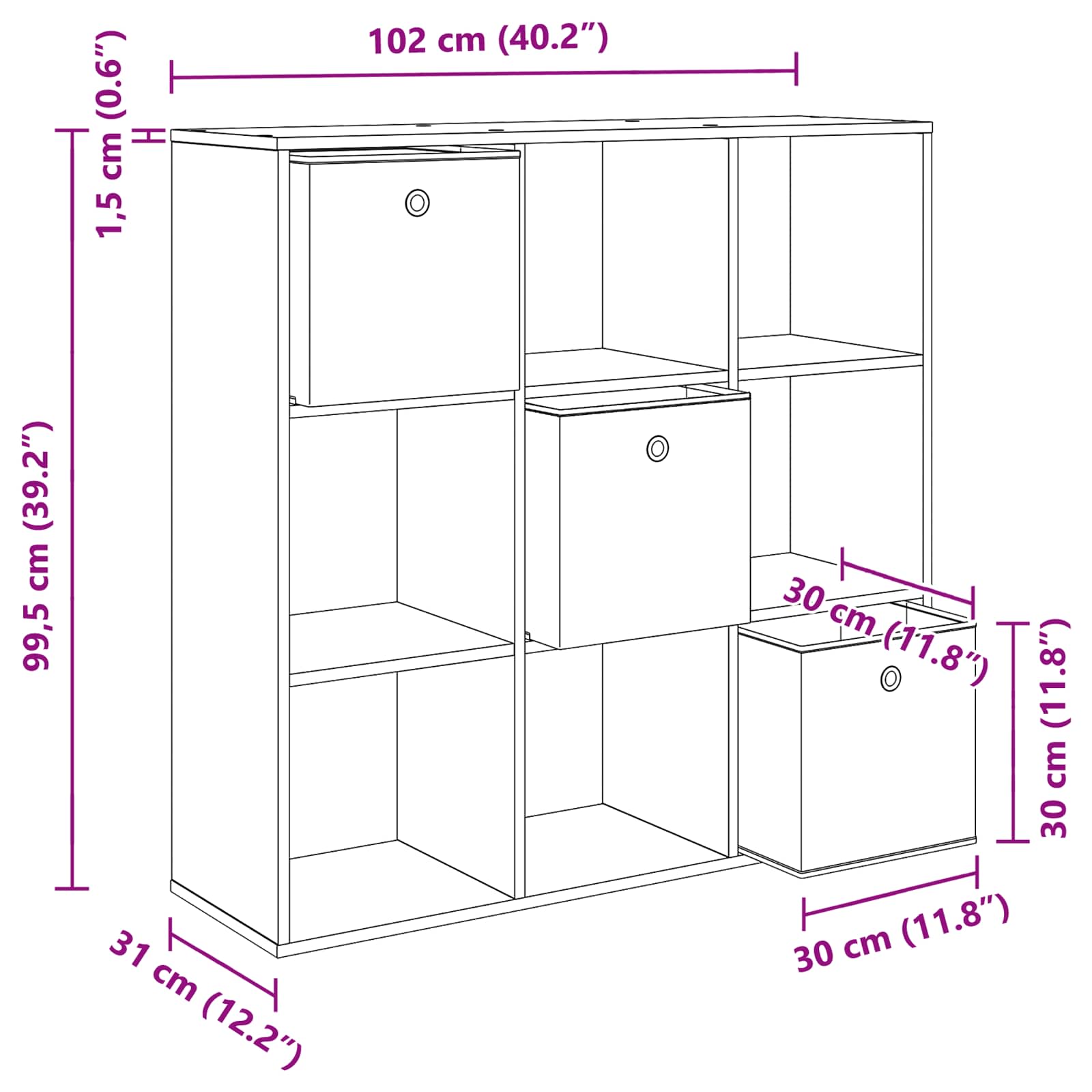 Kreveta s ladicama Dimljeni hrast 102 x 31 x 99,5 cm