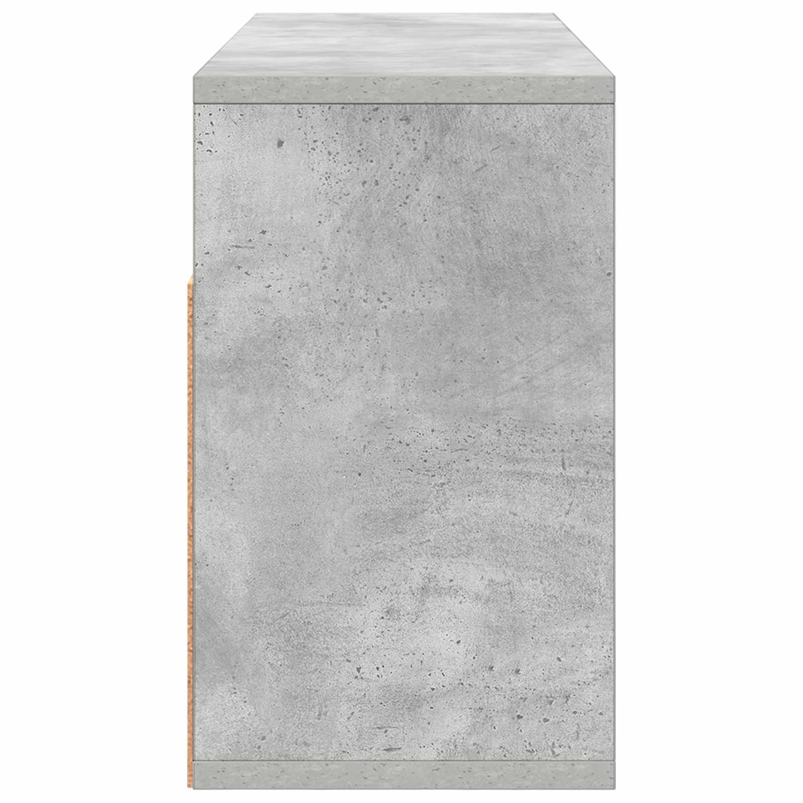 Nizak ormarić s ladicama Betonski sivi 72 x 22,5 x 38 cm