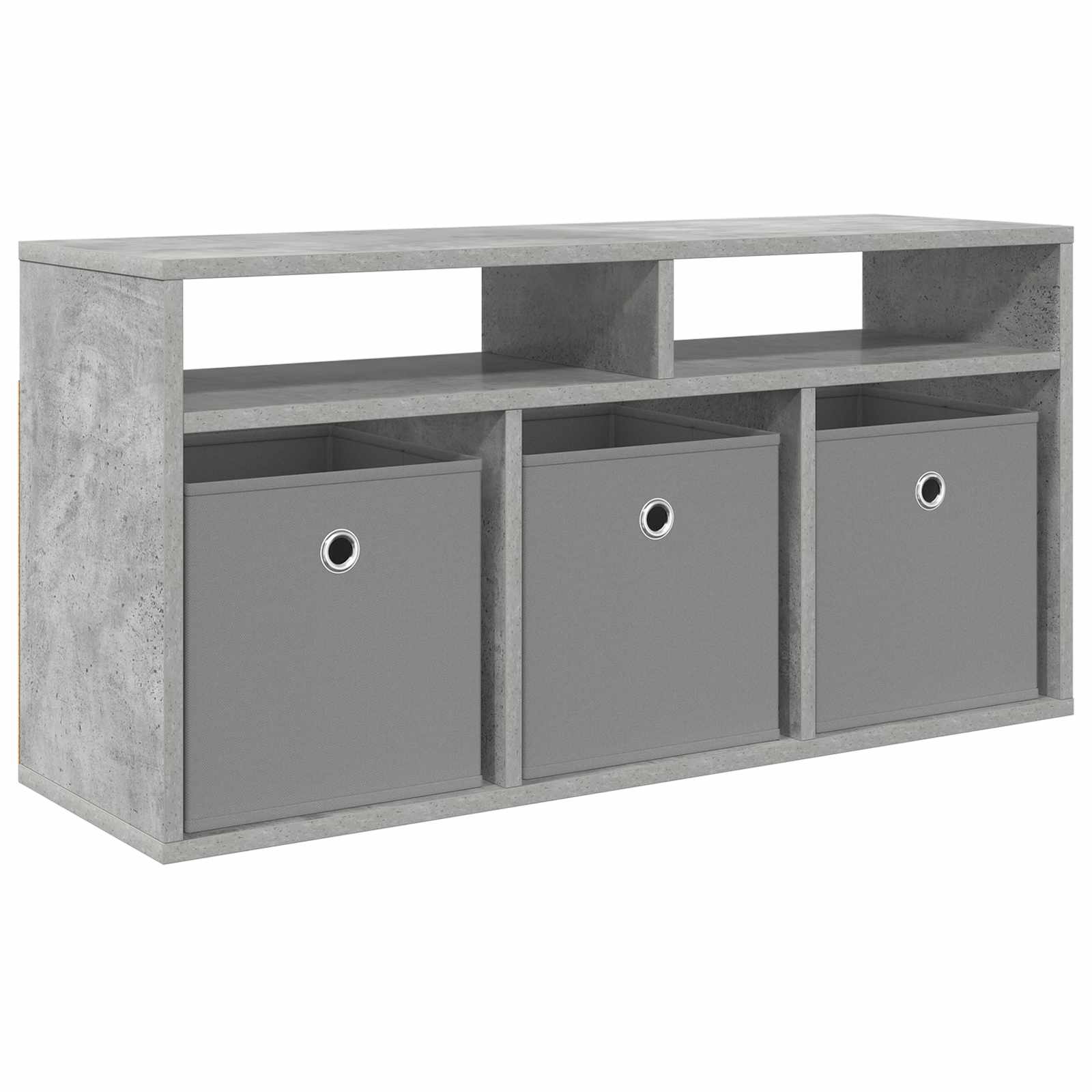 Nizak ormarić s ladicama Betonski sivi 87 x 27,5 x 43 cm
