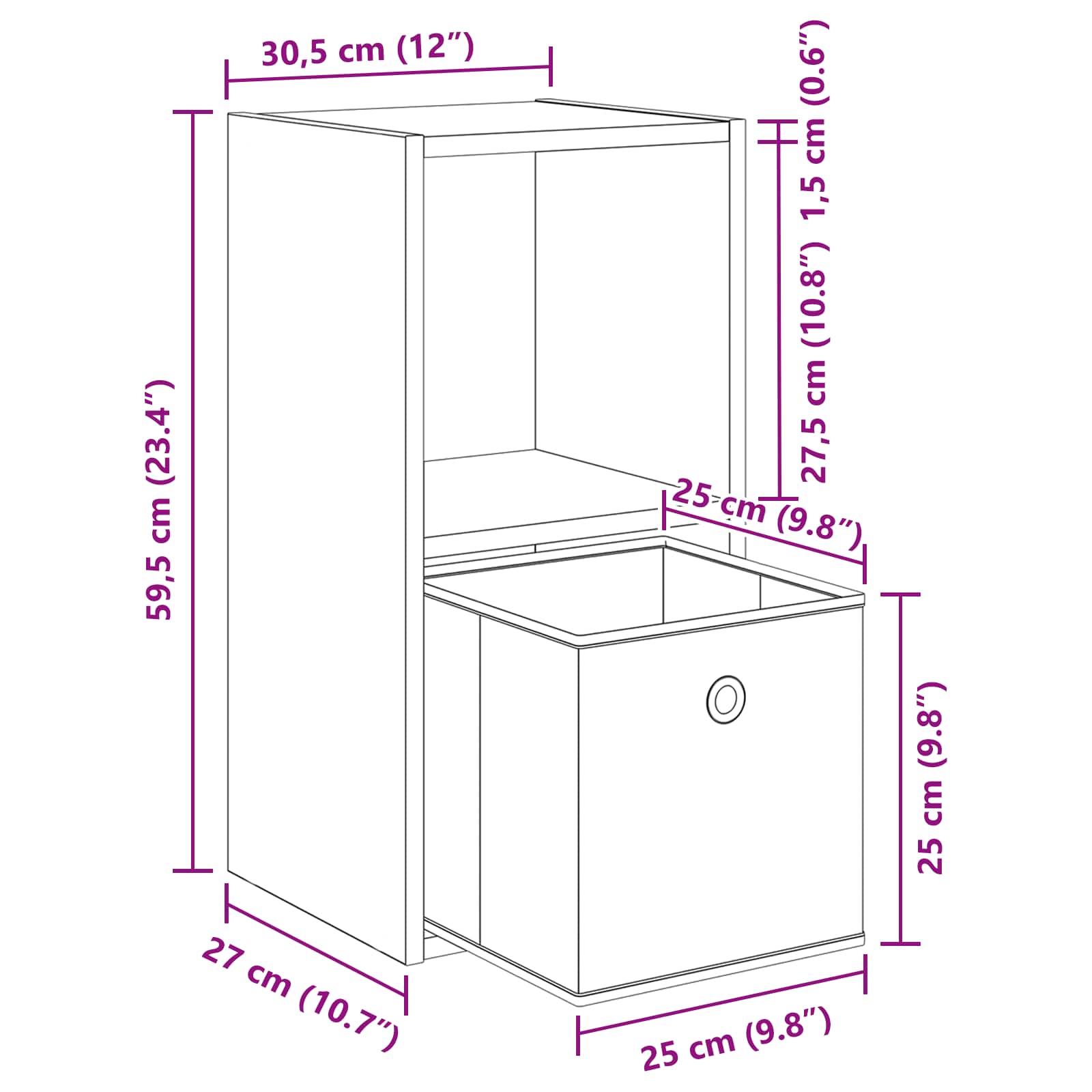 Noćni ormarić 2 pcs Umjetnički hrast 35 x 32 x 68,5 cm
