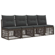 4-sjedala sofa 4 pcs 4-Broj sjedala Siva poliratan