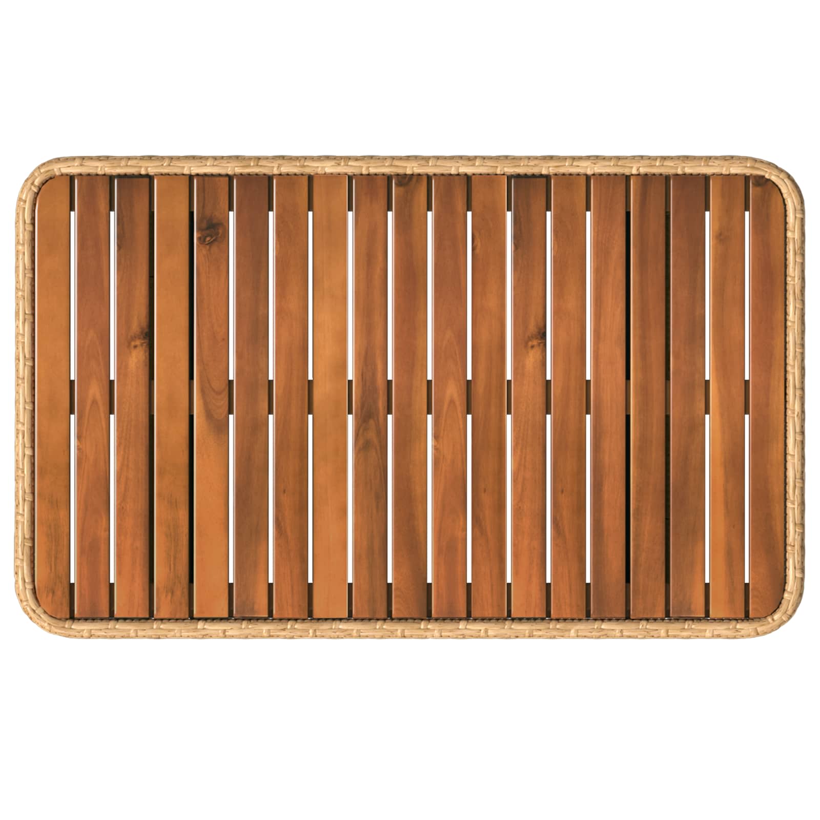Vrtni set za objed s jastukom 3 pcs Prirodna i Bijela