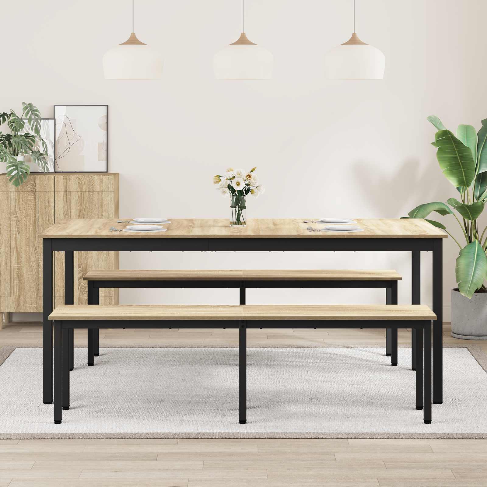 Blagovaonski stolovi 2 pcs 180 x 90 x 75 cm Konstruirano drvo