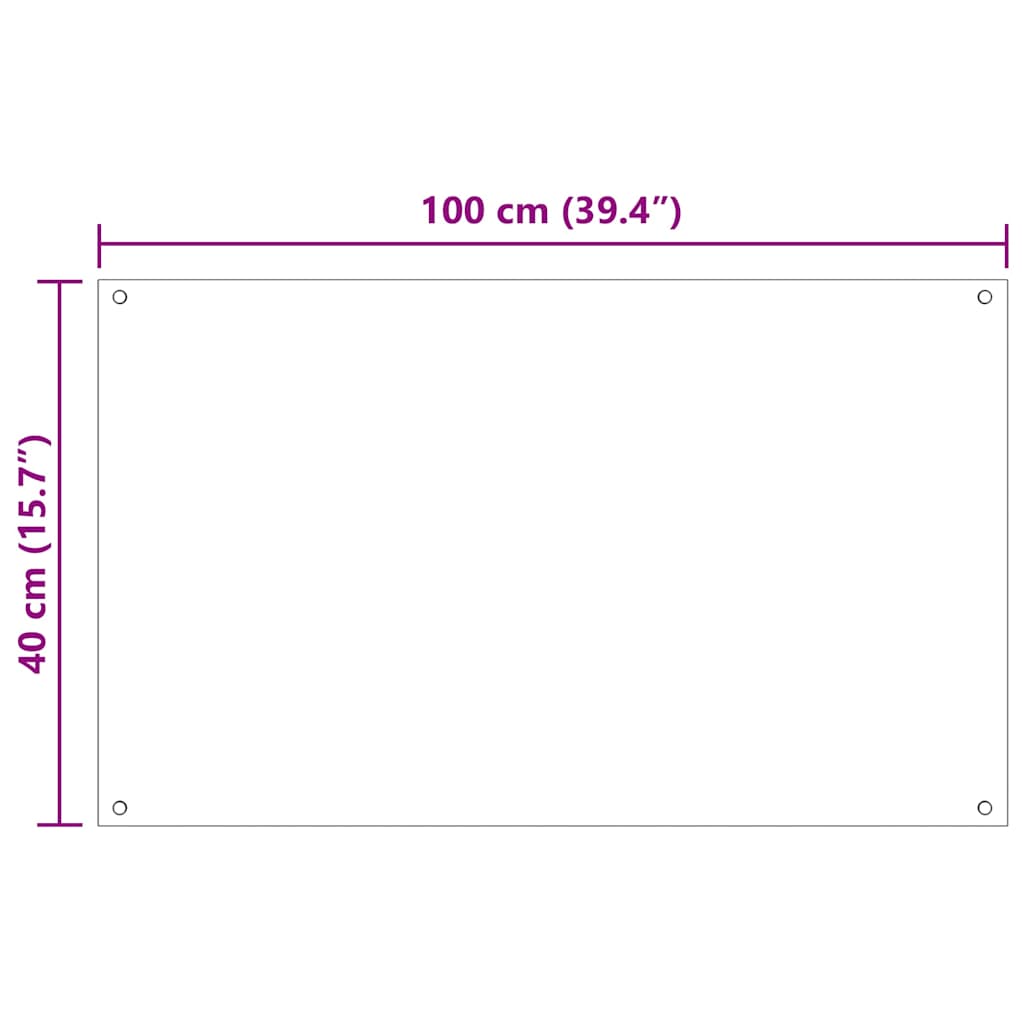 Kuhinjski zid 2 pcs Bijelo 100 x 40 cm Staklo otporno na udarce