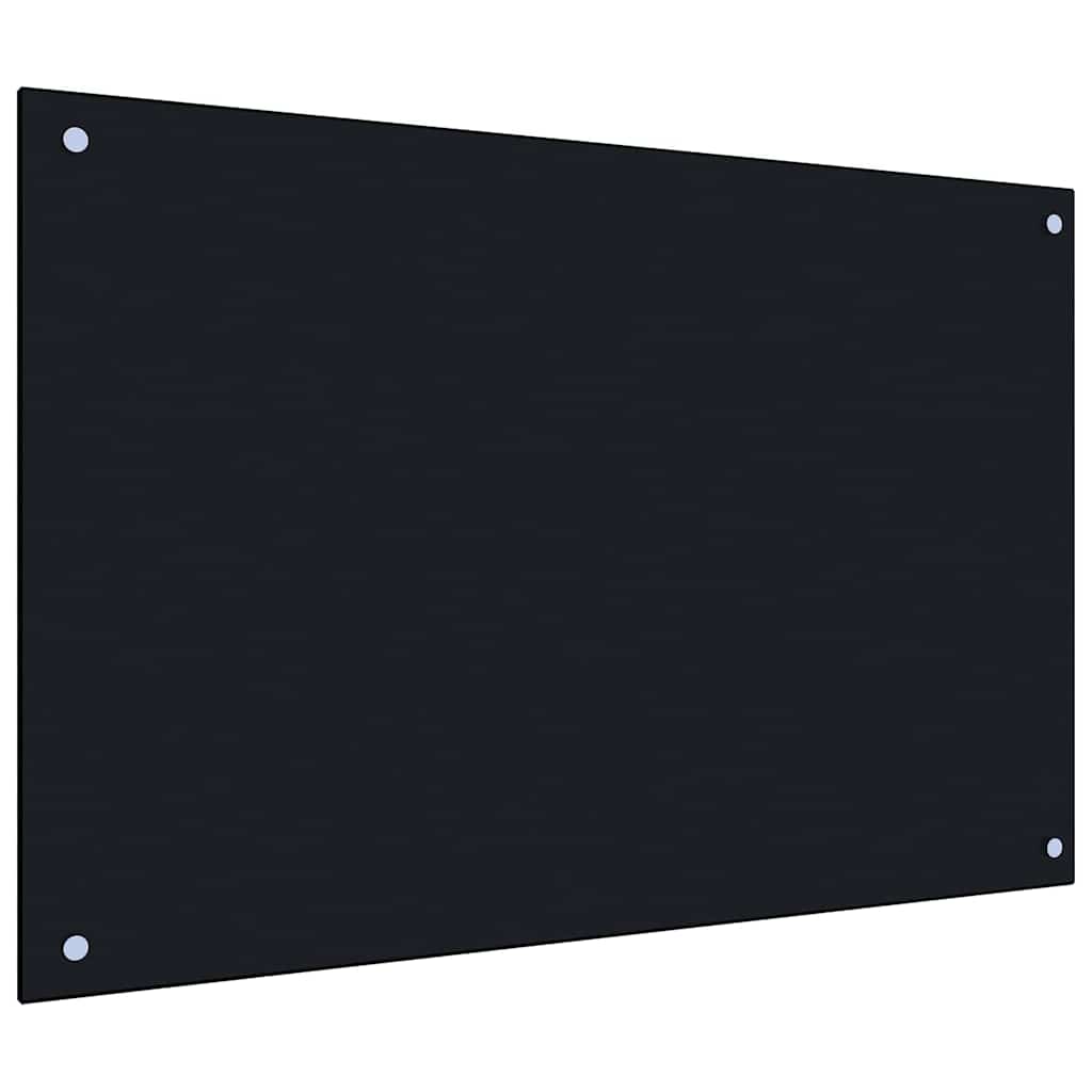 Kuhinjski zid 2 pcs Crna 90 x 50 cm Staklo otporno na udarce