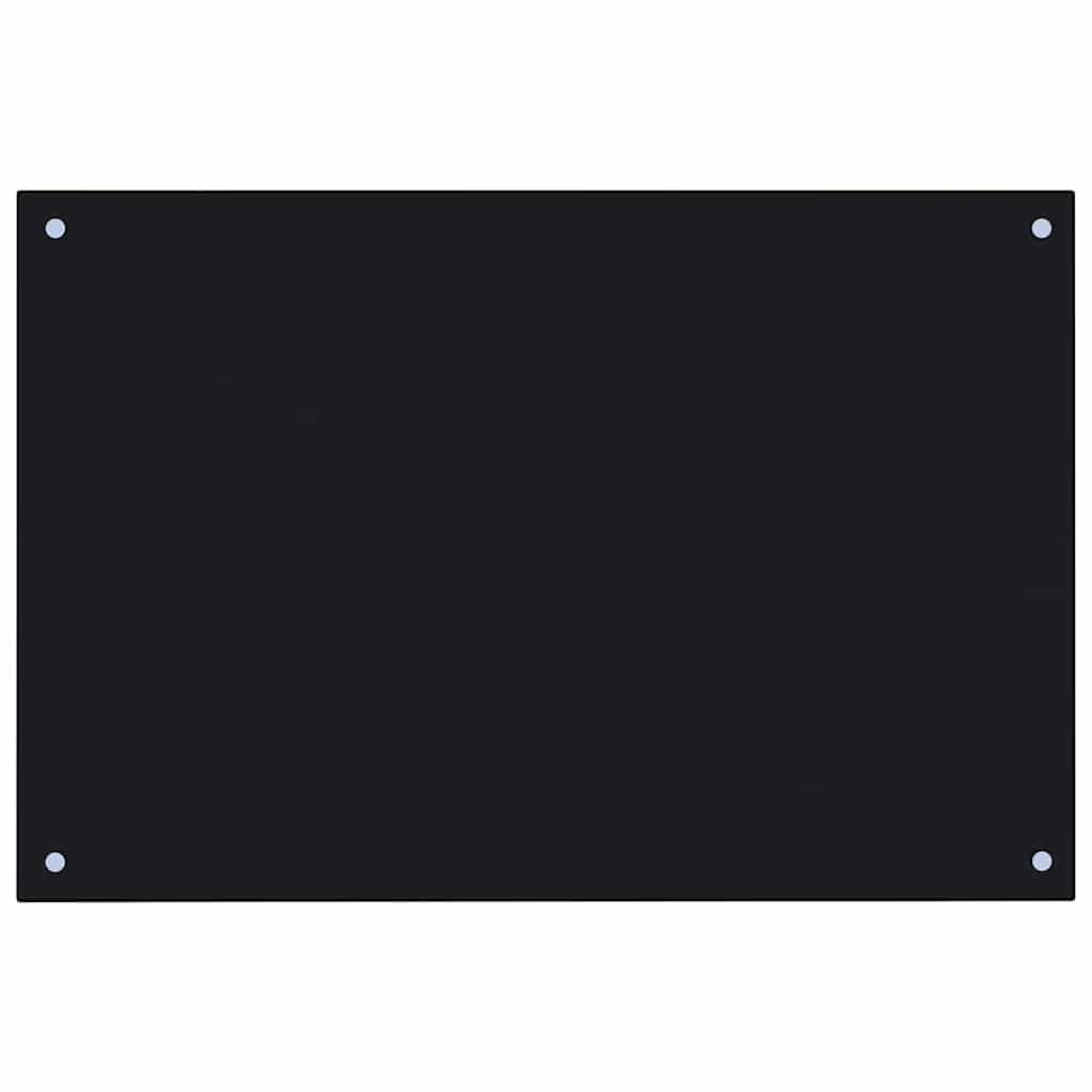Kuhinjski zid 2 pcs Crna 90 x 50 cm Staklo otporno na udarce
