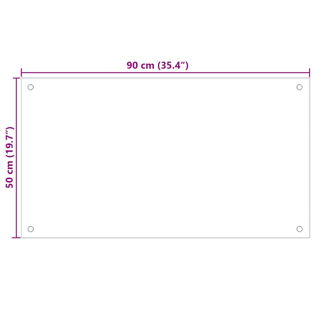 Kuhinjski zid 2 pcs Crna 90 x 50 cm Staklo otporno na udarce