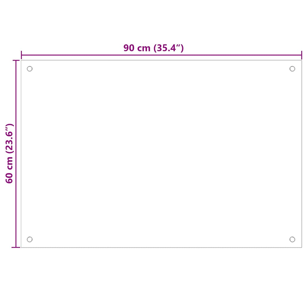 Kuhinjski zid 2 pcs Crna 90 x 60 cm Staklo otporno na udarce