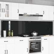 Kuhinjski zid 2 pcs Crna 120 x 60 cm Staklo otporno na udarce