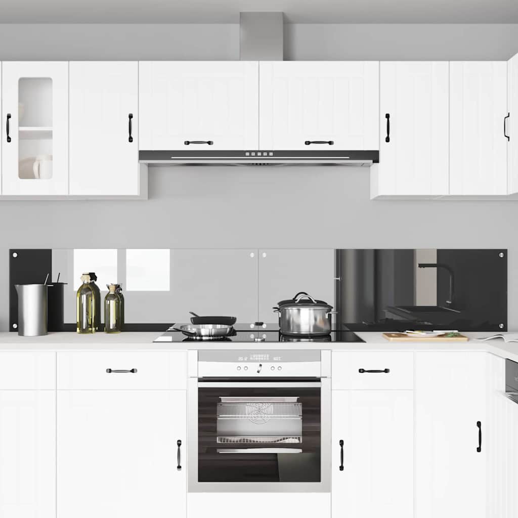Kuhinjski zid 2 pcs Tamno siva 120 x 40 cm