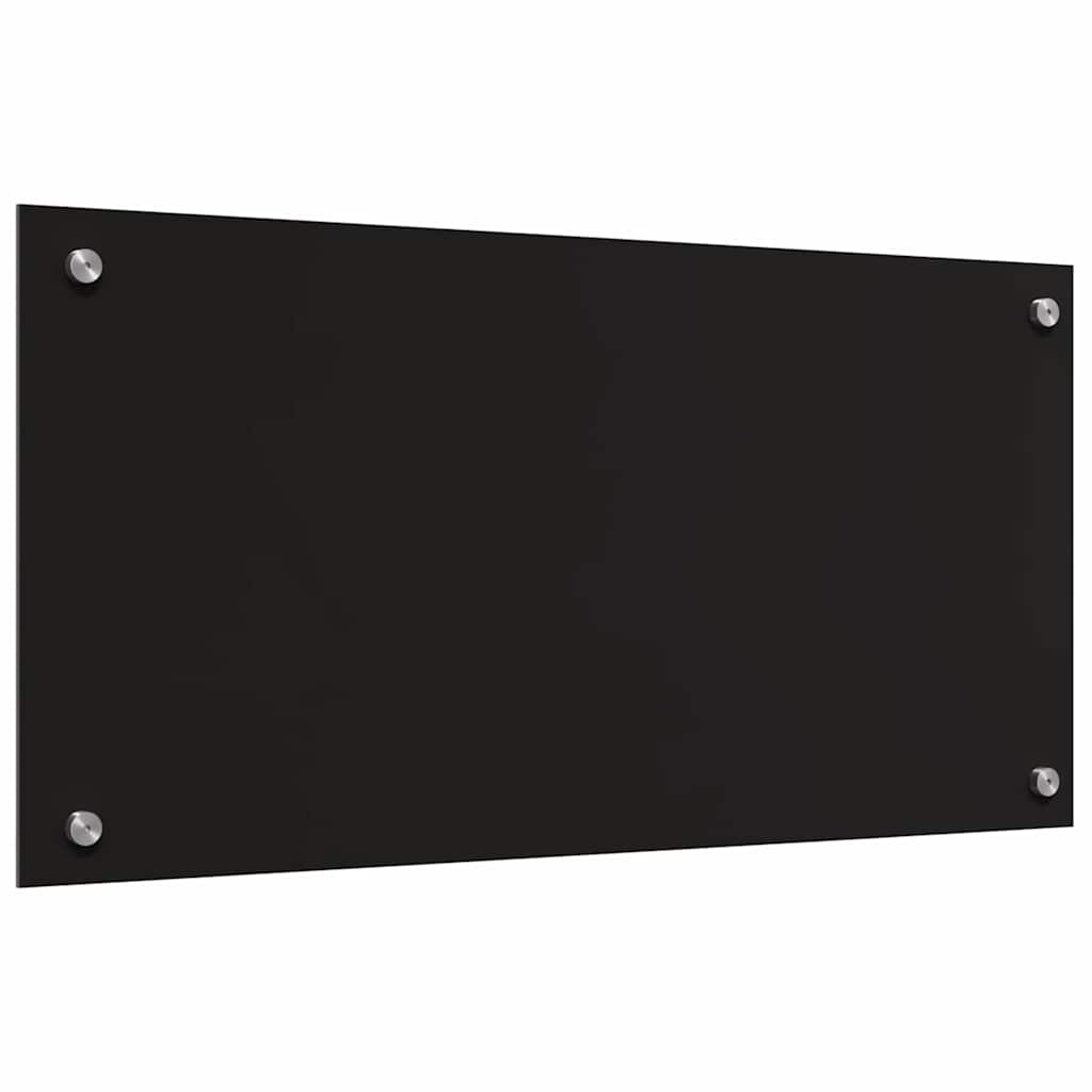 Kuhinjski zid 2 pcs Crna 80 x 40 cm Staklo otporno na udarce
