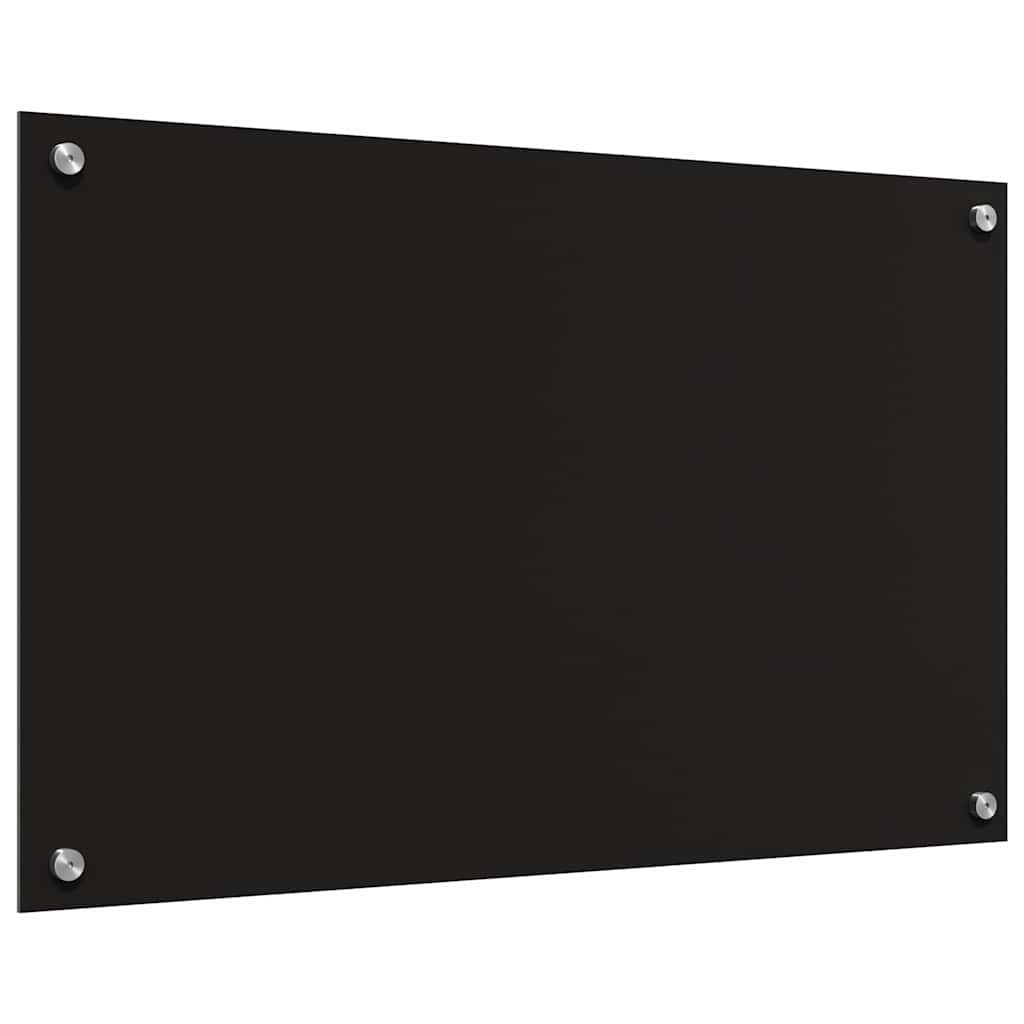 Kuhinjski zid 2 pcs Crna 80 x 50 cm Staklo otporno na udarce