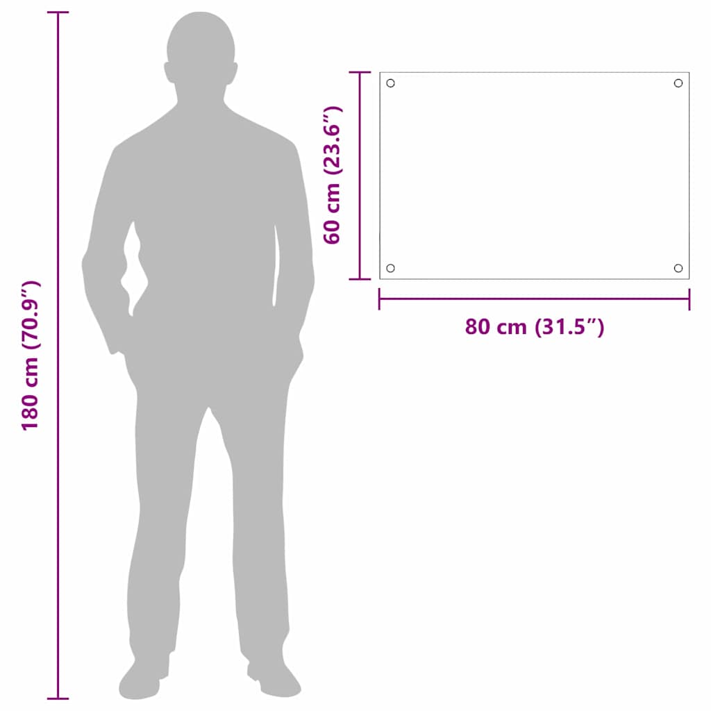Kuhinjski zid 2 pcs Crna 80 x 60 cm Staklo otporno na udarce