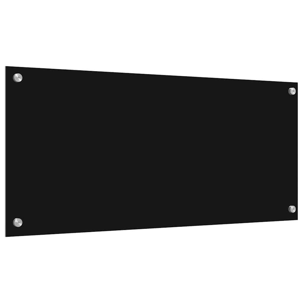 Kuhinjski zid 2 pcs Crna 90 x 40 cm Staklo otporno na udarce