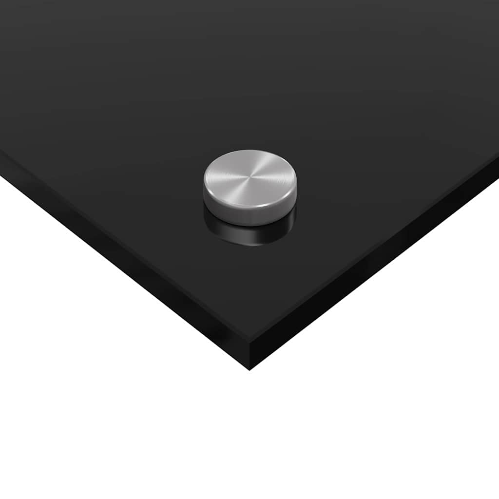 Kuhinjski zid 2 pcs Crna 90 x 60 cm Staklo otporno na udarce