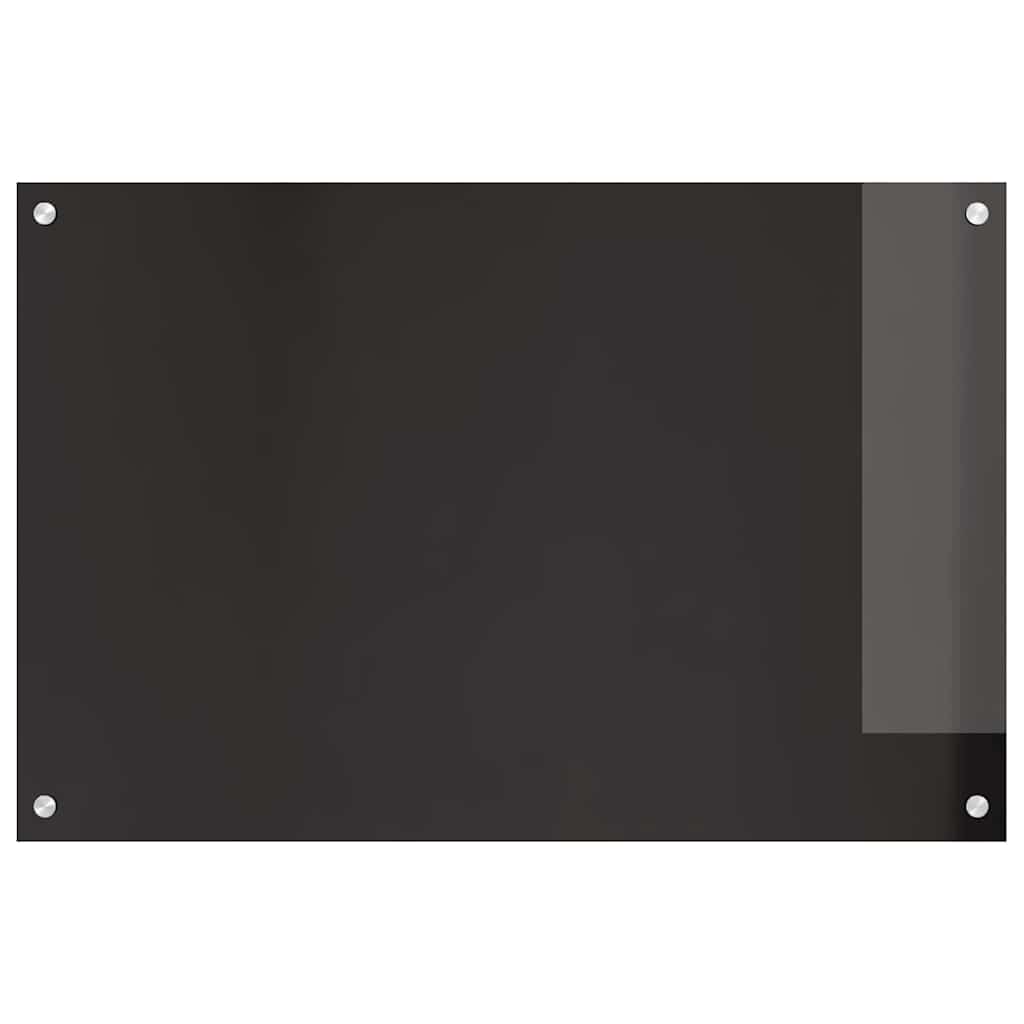 Kuhinjski zid 2 pcs Crna 90 x 60 cm Staklo otporno na udarce