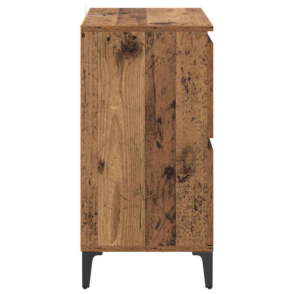 Komode 3 pcs Staro drvo 60 x 35 x 70 cm Konstruirano drvo