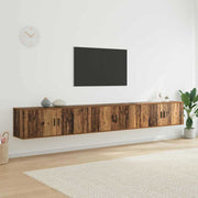 Zidni TV ormar set Zidne 3 pcs Staro drvo 100 x 34,5 x 40 cm
