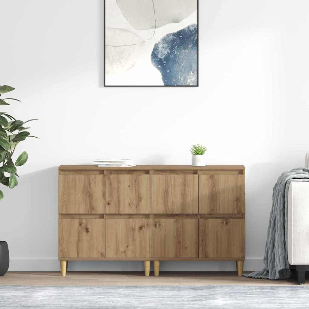Komode 2 pcs Umjetnički hrast 60 x 35 x 70 cm Konstruirano drvo