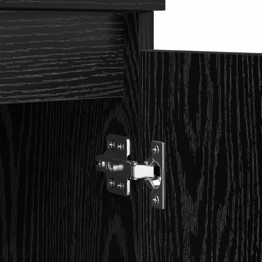 Komode 2 pcs Crni hrast 60 x 35 x 70 cm Konstruirano drvo