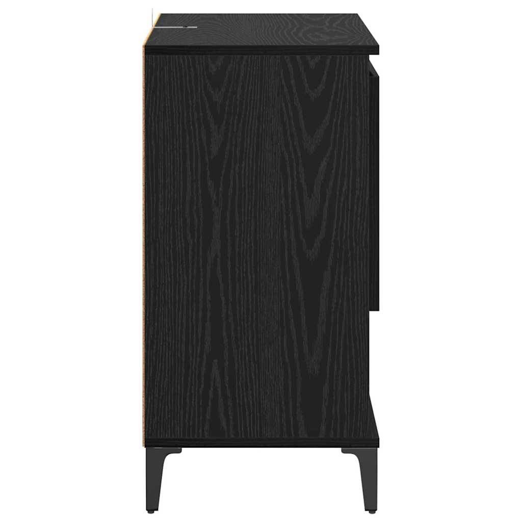Komode 3 kom. Crni hrast 60 x 35 x 70 cm Konstruirano drvo