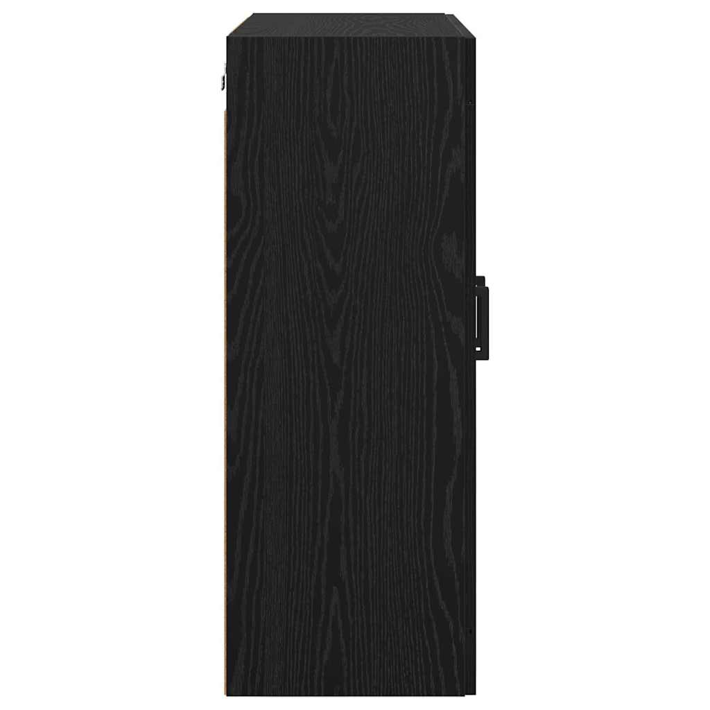 Kabinetski zidni Zidne 2 pcs Crni hrast 69,5 x 34 x 90 cm
