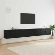 Zidni TV ormar set Zidne 3 pcs Crni hrast 100 x 34,5 x 40 cm