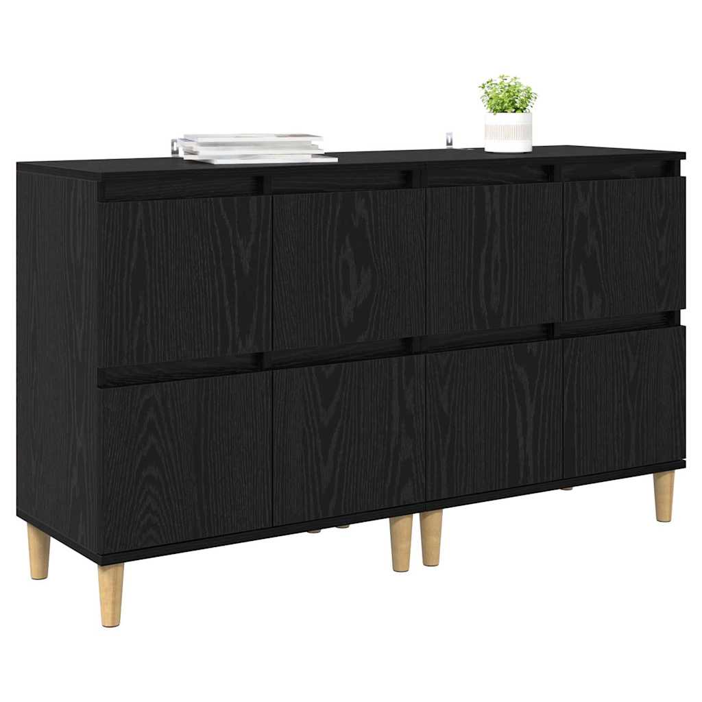Komode 2 kom. Crni hrast 60 x 35 x 70 cm Konstruirano drvo