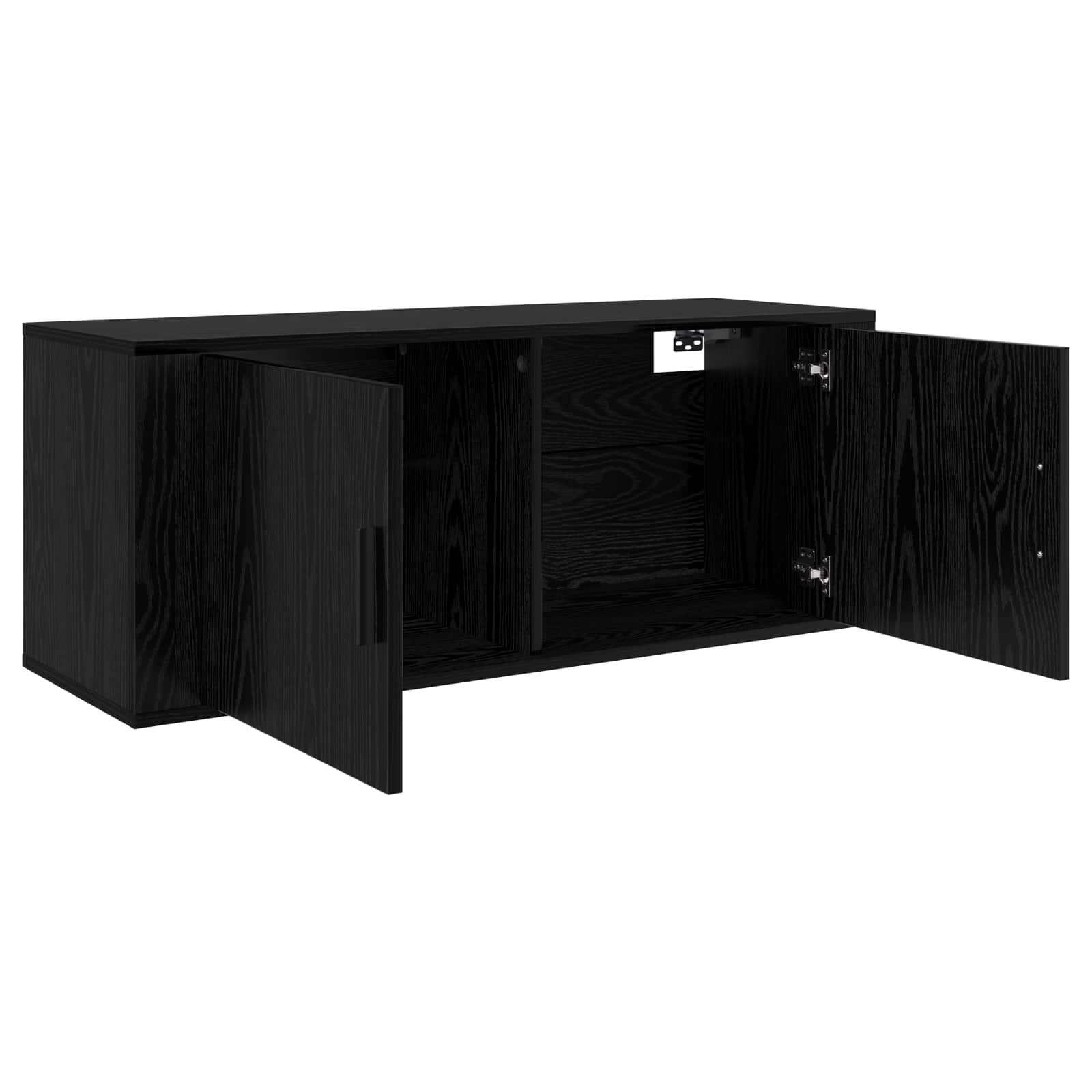Zidni TV ormar set Zidne 2 pcs Crni hrast 100 x 34,5 x 40 cm