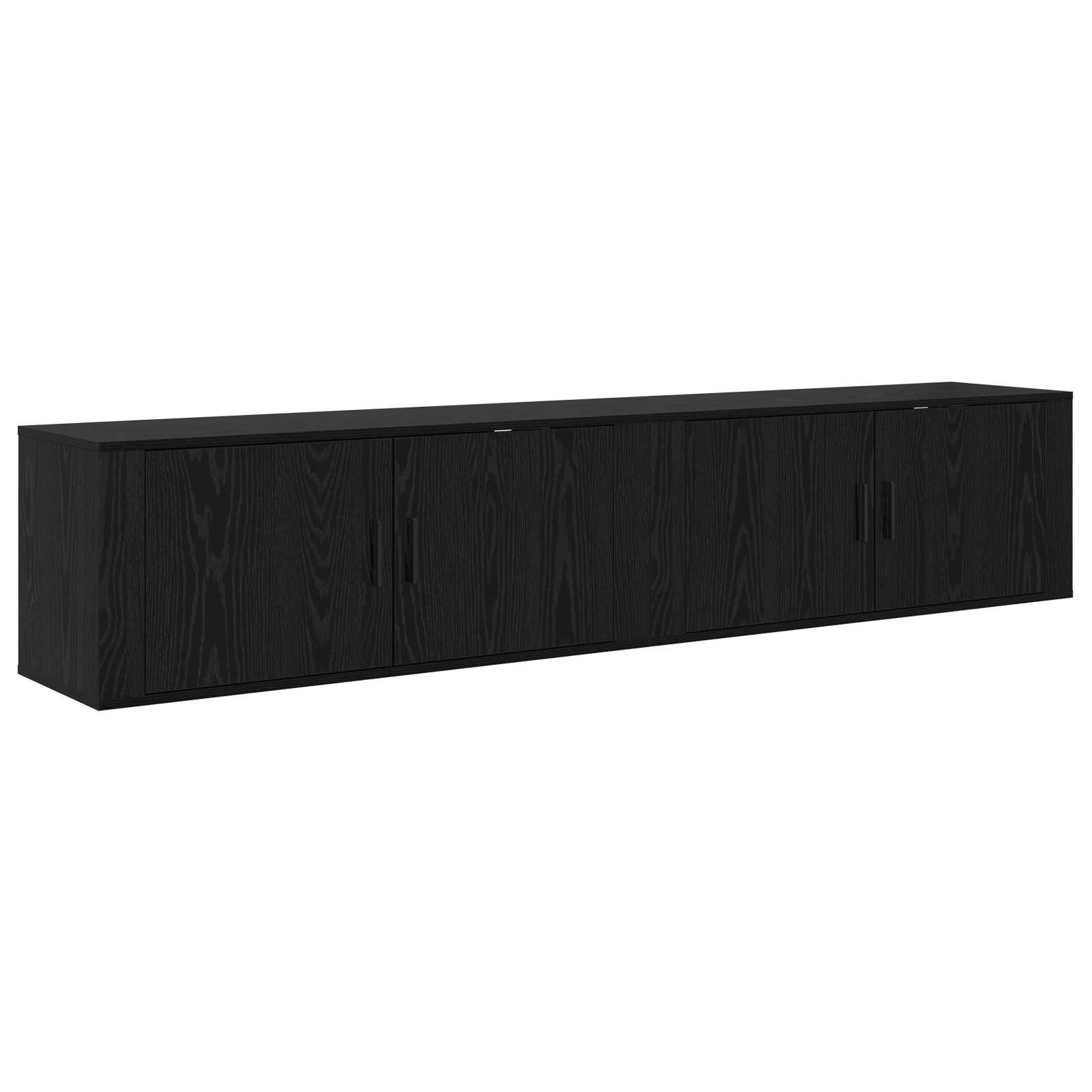 Zidni TV ormar set Zidne 2 pcs Crni hrast 100 x 34,5 x 40 cm