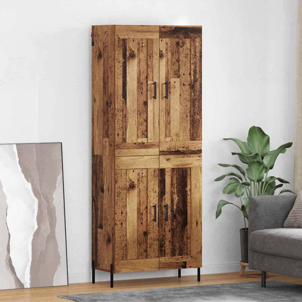 Highboard 2 pcs Staro drvo Konstruirano drvo
