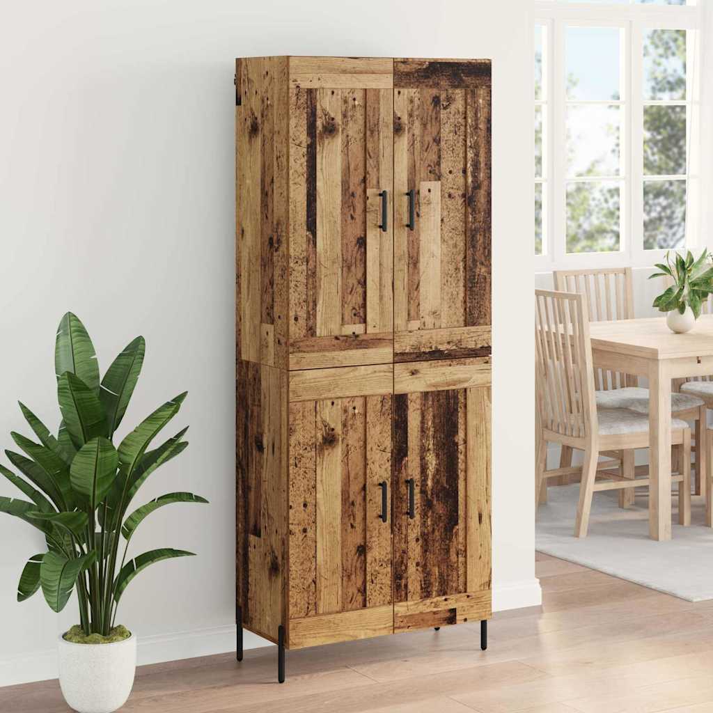 Highboard 2 pcs Staro drvo Konstruirano drvo