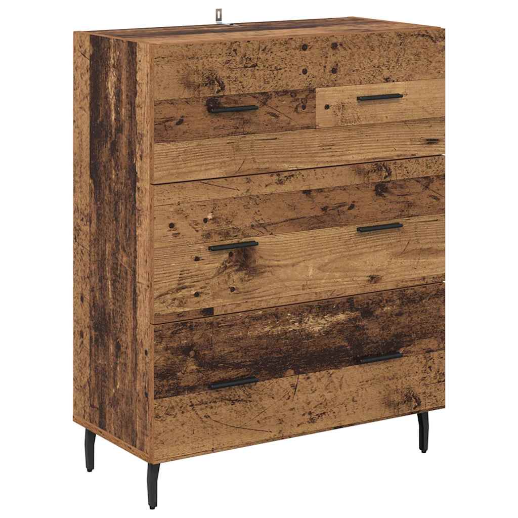 Highboard s ladicama 2 pcs Staro drvo Konstruirano drvo