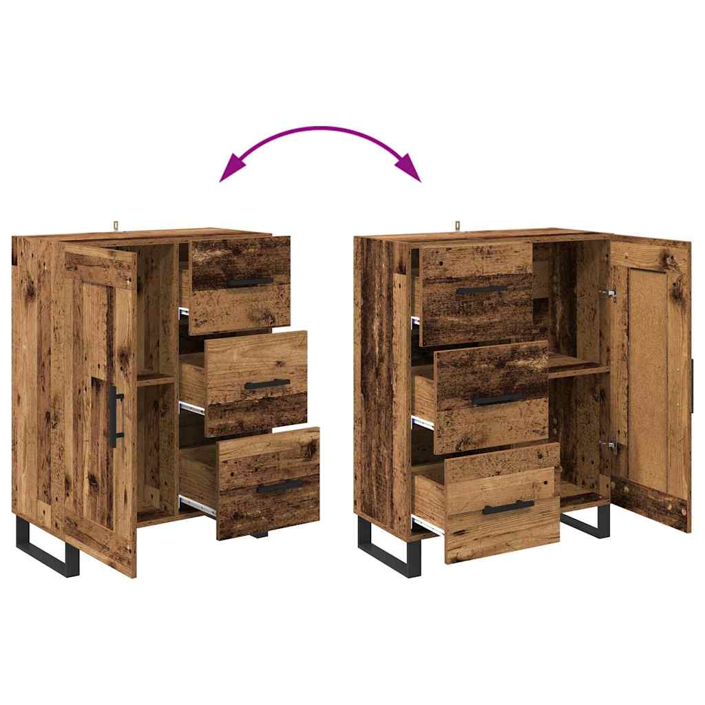Highboard s ladicama 2 pcs Staro drvo Konstruirano drvo