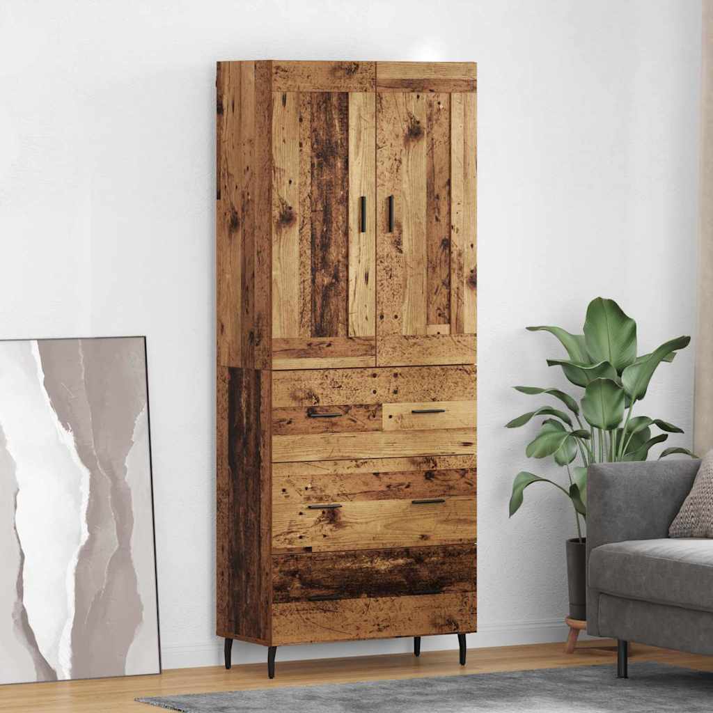 Highboard 2 kom. Staro drvo 69,5 x 34 x 180 cm