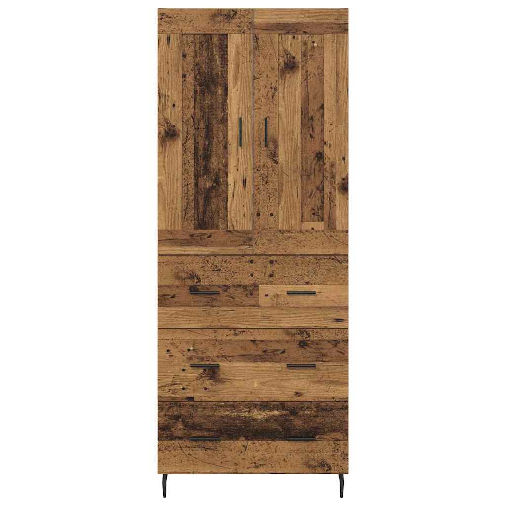 Highboard s ladicama 2 pcs Staro drvo Konstruirano drvo