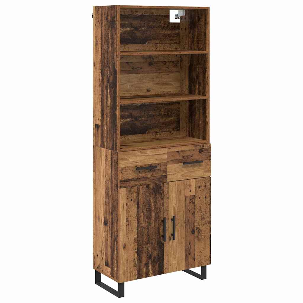 Highboard s ladicama 2 pcs Staro drvo Konstruirano drvo