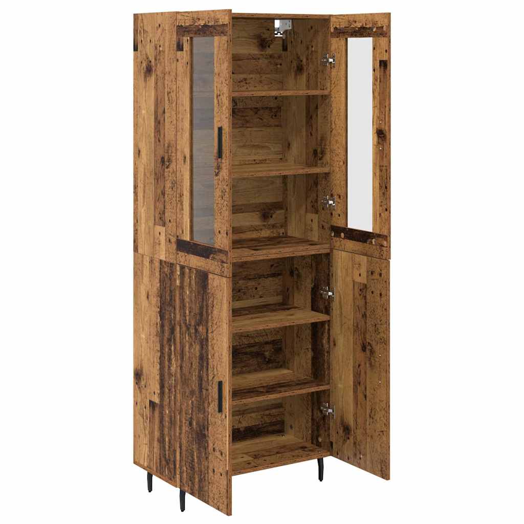 Highboard 2 pcs Staro drvo Konstruirano drvo