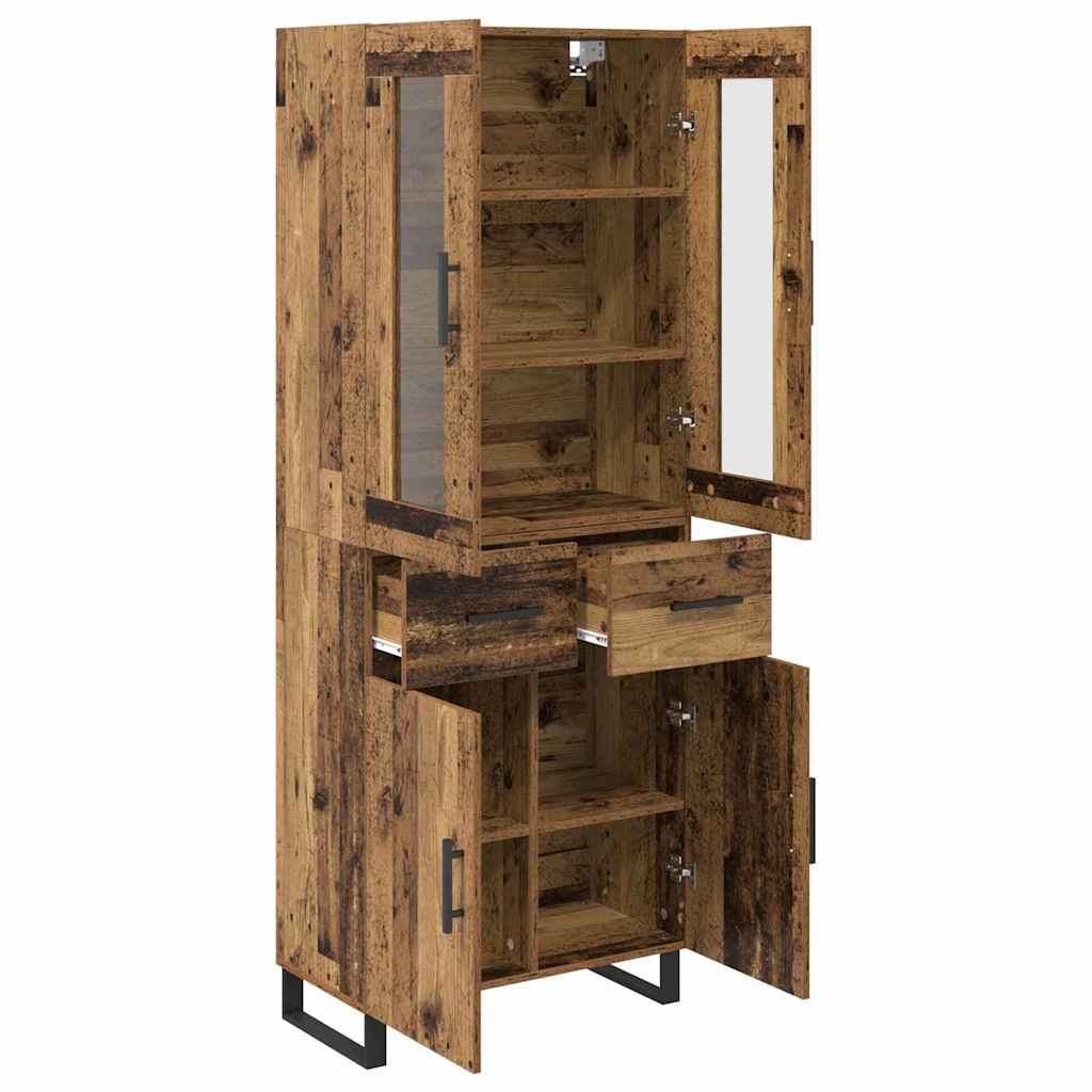 Highboard s ladicama 2 pcs Staro drvo Konstruirano drvo