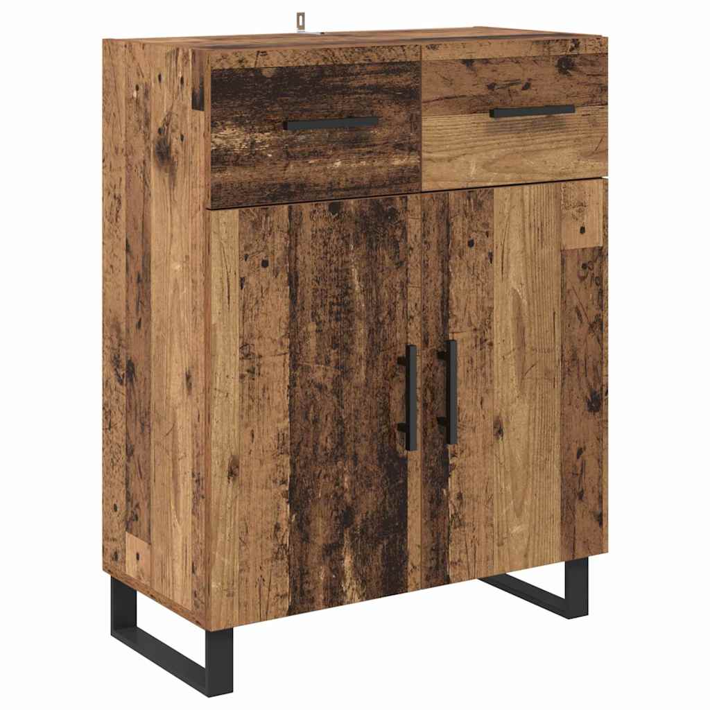 Highboard s ladicama 2 pcs Staro drvo Konstruirano drvo