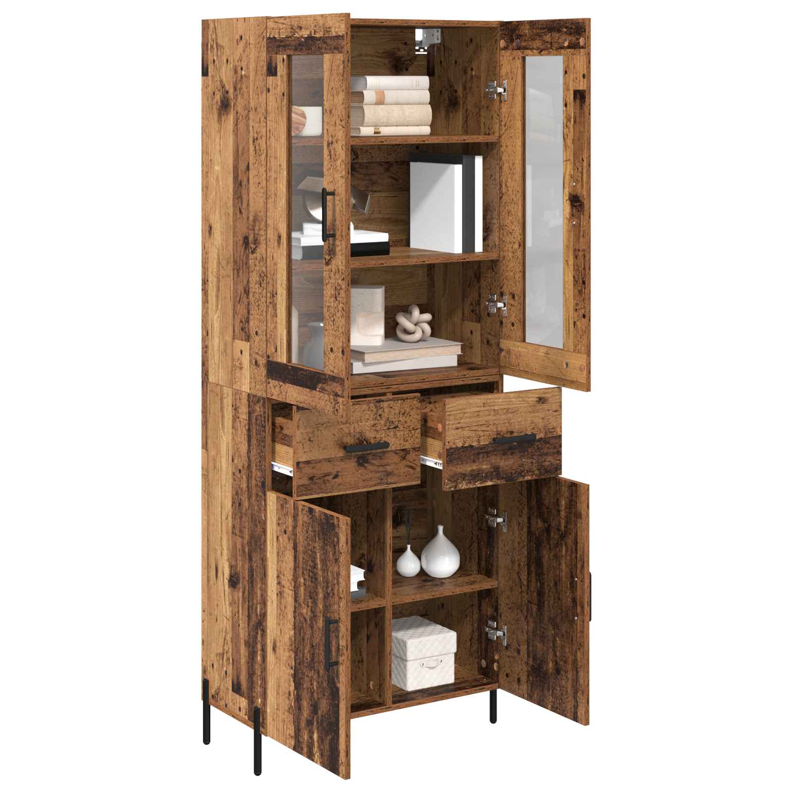 Highboard Zidne Staro drvo 69,5 x 34 x 180 cm Konstruirano drvo