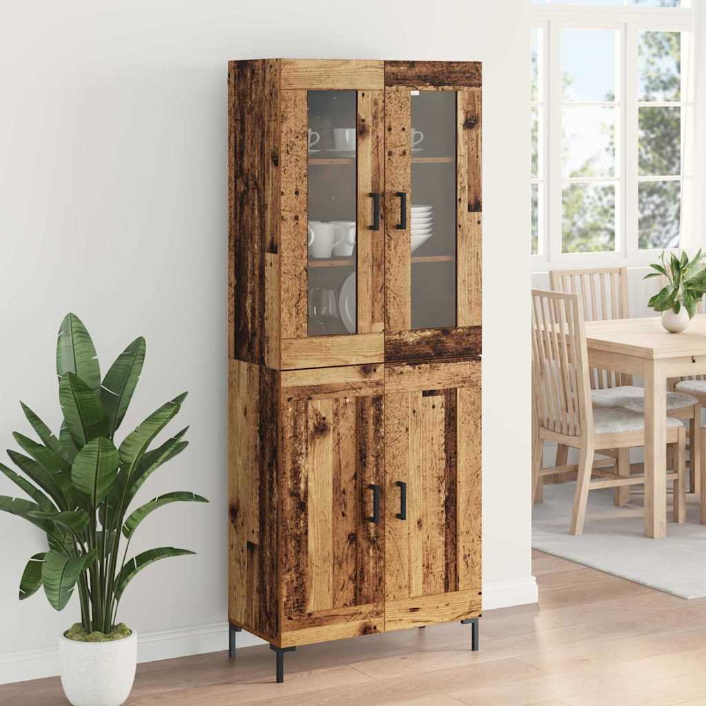 Highboard 2 pcs Staro drvo Konstruirano drvo