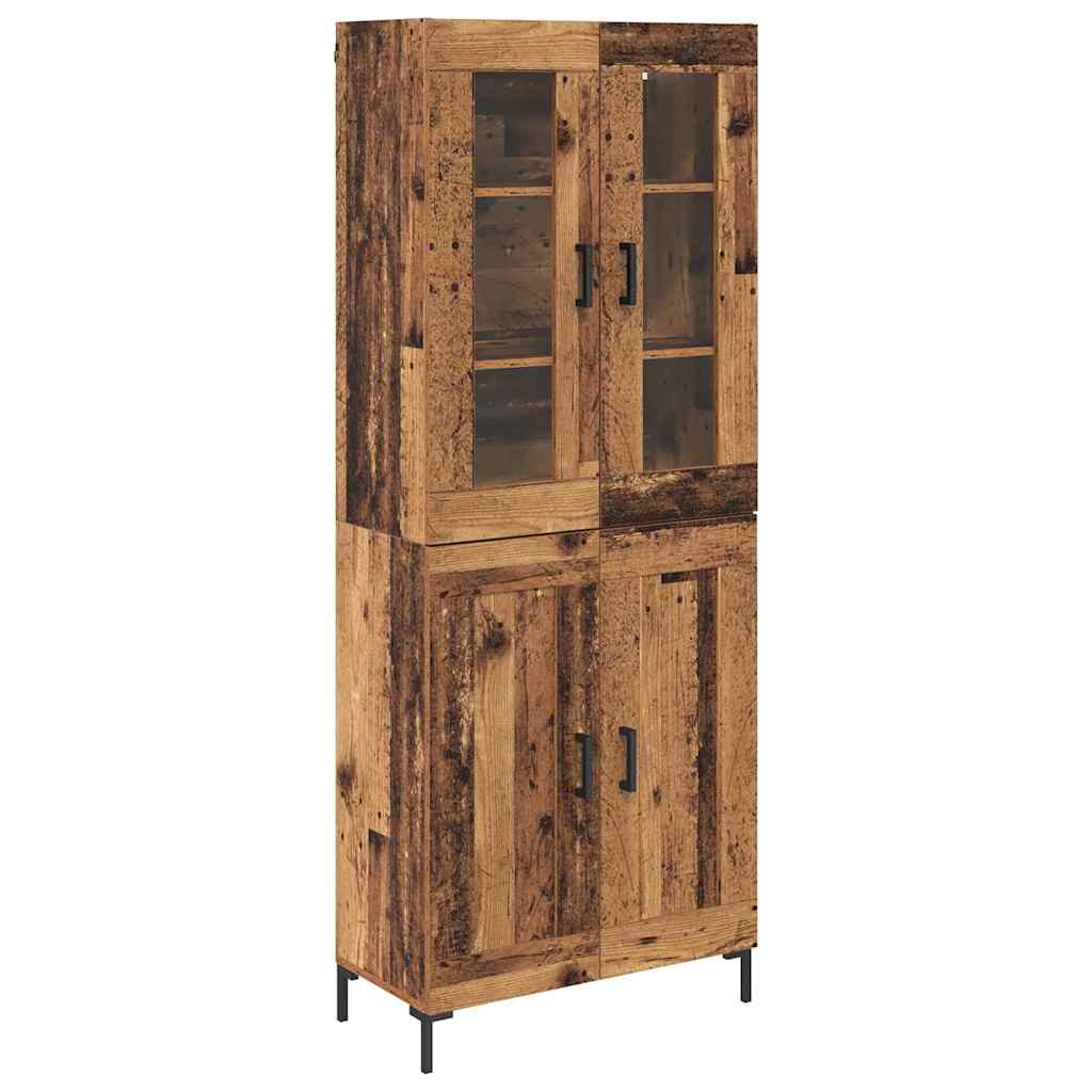 Highboard 2 pcs Staro drvo Konstruirano drvo