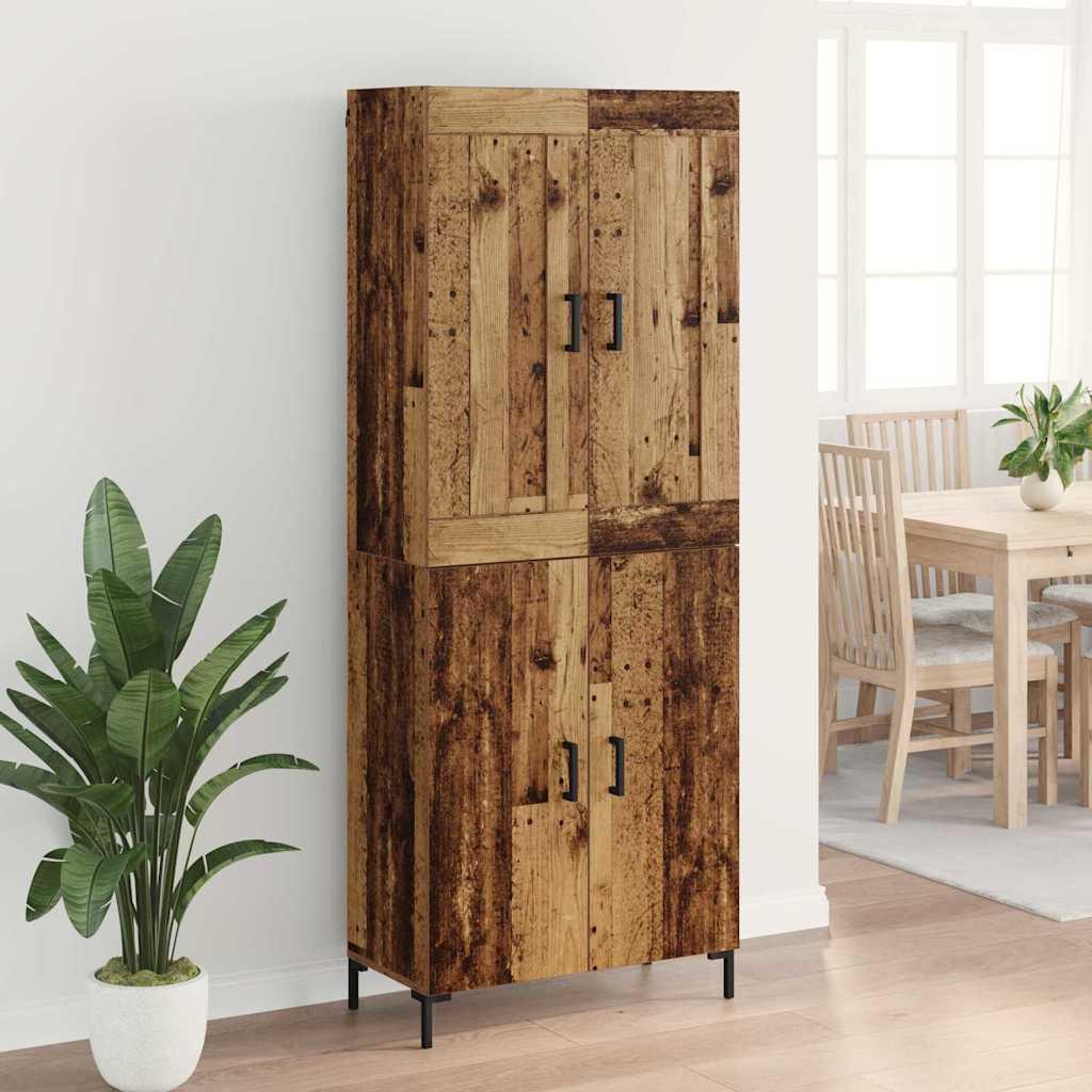 Highboard 2 pcs Staro drvo Konstruirano drvo
