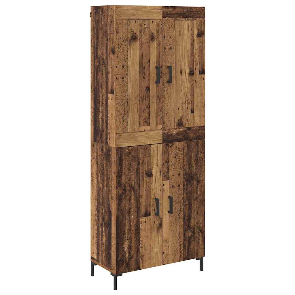 Highboard 2 pcs Staro drvo Konstruirano drvo