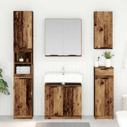 Set ormarića za kupaonicu 3 pcs Staro drvo Konstruirano drvo