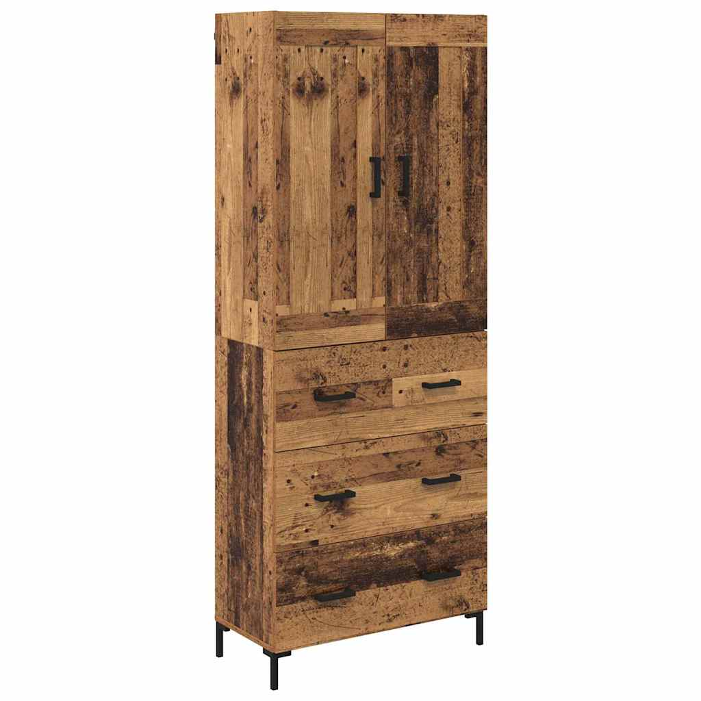 Highboard s ladicama 2 pcs Staro drvo Konstruirano drvo