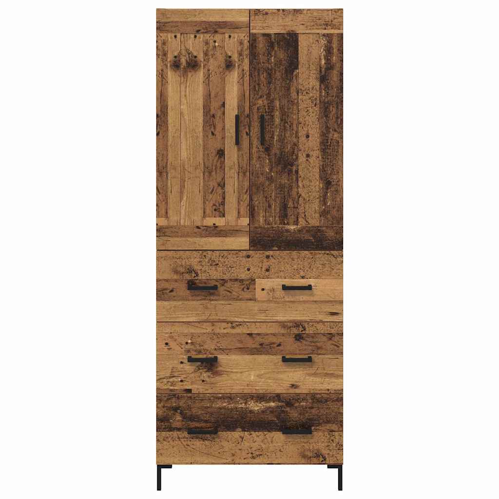 Highboard s ladicama 2 pcs Staro drvo Konstruirano drvo