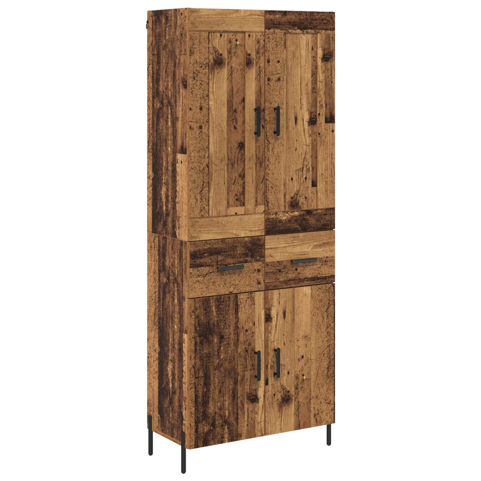 Highboard 2 pcs Staro drvo Konstruirano drvo