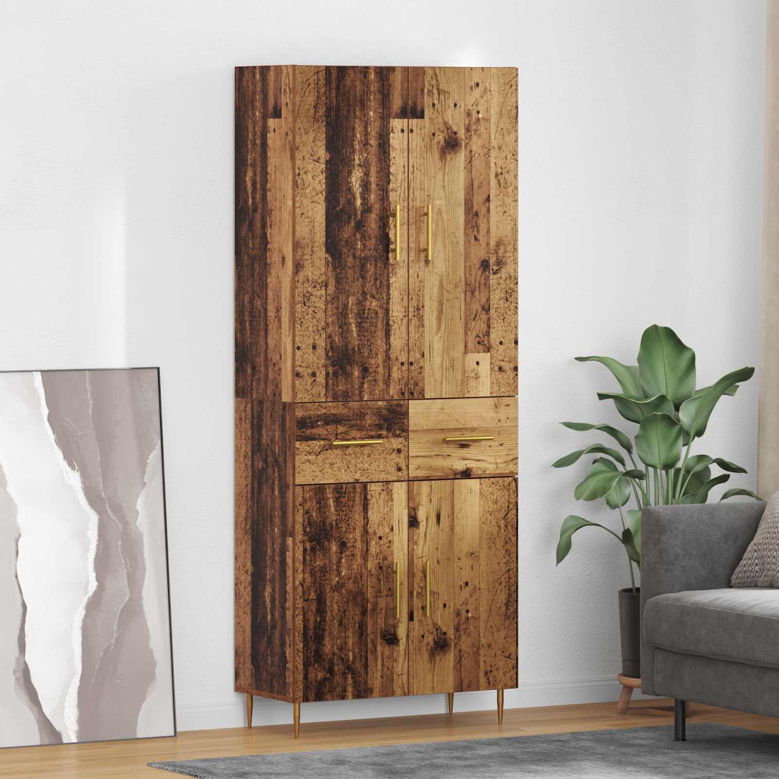 Highboard Zidne Staro drvo 69,5 x 34 x 180 cm Konstruirano drvo